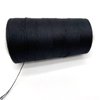 Atimiaza Thick Thread for Sewing Hair, Black Weaving Thread Polyester Thread for Making Wig, Hair Extension Sewing Thread with 3 Pcs Curved Needles (Black)