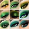 Green Eyeshadow Palette,Highly Pigmented Matte Shimmer Green Blue Multichrome Eye Shadow Pallet for Green Eyes, Colorful Metal Shimmer Makeup Pallet for Christmas, Long Lasting Hypoallergenic 25 Color