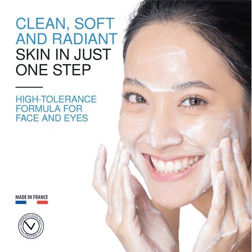 Uriage Cleansing Makeup Remover & Foaming Cleanser | Gentle Micellar Face and Eye Face Wash | Soap-free and Ophthalmologist tested Treatment for Normal to Oily Skin, 5 fl.oz.