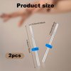 2pcs Nail Drill Bits, 1.75'' Manicure Drill Bits Carbide Electric Drill File Bits Nail Tech Cuticle Remover Bit for Nail Drill Cleans Dead Nail Supplies Tools Pedicure Manicure (Silver)