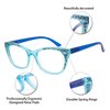 OCCI CHIARI Clear Reading Glasses Women 6.0 Stylish Readers 1.0 1.25 1.5 1.75 2.0 2.25 2.5 2.75 3.0 3.5 4.0 5.0 6.0 (Blue, 6.0)