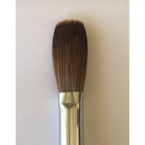 Silver Handle CRIMPED 100% Kolinsky Acrylic Nail Brush (Crimped 16)