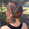 30Pcs MultiColorful Hair Wrap String For Braids, Rainbow Braiding Hair Tie, Gradient Color Hair Rope Band, Hair Elastics and Ties Girls Braids Hair Styling Accessories