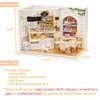 piberagi DIY Miniature Dollhouse Kit with Furniture, 1:24 Scale Creative Room Mini Wooden Christmas Doll House Accessories Plus Dust Proof for Kids Teens Adults(Cake Diary)