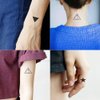 Oottati 2 Sheets Small Cute Temporary Tattoo Stickers Triangle Star Geometry