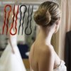 40 Pcs Plastic U Shaped Hair Pins Grip Pins Fast Spiral Hair Braid Twist Styling Clip Pin for Lady, Girl, Women (Black + Brown)