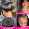 Subella 12A HD Lace Front Wigs Human Hair Pre Plucked Hairline with Baby Hair 180 Density 13x4 Brazilian Straight Human Hair Wigs for Black Women Natural Black Color (14inch)