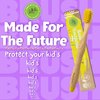 Kids Bamboo Toothbrushes (6 Pack) - Extra Soft Natural Bristles For Kids & Toddlers Teeth | Zero Waste Biodegradable Bulk Wooden Tooth Brush Travel Kit | BPA Free, Eco-Friendly Organic Compostable