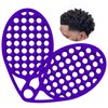KOUPA Magic Silicone Curly Hair Brush, One Piece Twist Curl Comb for Afro Curls, Washable Hair Tool for Men Women, Purple, 2 Pieces