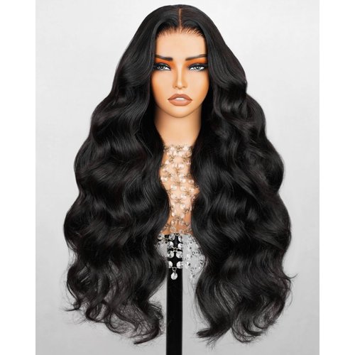 Arabella 5x6 Ready to Go Glueless Wigs Human Hair 220% Density Lace Front Wigs Human Hair 12A Loose Body Wave Wig Human Hair Pre Cut Lace Pre Plucked Bleached Knots (20inch, 5X6 Loose Body Wave)