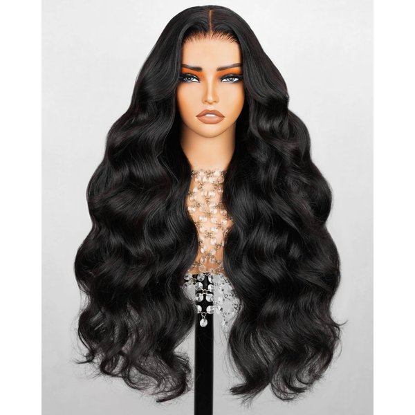 Arabella 5x6 Ready to Go Glueless Wigs Human Hair 220% Density Lace Front Wigs Human Hair 12A Loose Body Wave Wig Human Hair Pre Cut Lace Pre Plucked Bleached Knots (20inch, 5X6 Loose Body Wave)