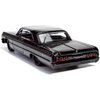 All Star Toys 1964 Chevy Impala Black with Custom Deep Dish Wheels 1/24 Diecast Model Blacked Out Lowrider Motormax Exclusive 73259