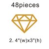 Diamond Wall Decals,Wall Art, Geometric Decor,Vinyl Wall Stickers for Baby Kids Bedroom Nursery Decoration(A15) (Dumb Gold)