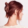 HH&LL Hair Clips, Metal Hair Claw Barrette Clamp Jaw for Women (2, Gold+ Rose Golden)