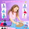 MINIFUN 600+Pcs Fashion Designer Kit for Girls, Sewing Kit with 4 Mannequins, DIY Art & Craft Activity for Kids, Girl Toys for Age 6 7 8 9 10 11 12+ Year Old Gifts