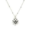 Glory Lotus Flower Silver Essential Oil Diffuser Necklace- 18"