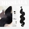 I Tip Hair Extensions Human Hair 20 Inch Keratin Bond Hair Extensions Wavy Extensions Real Human Hair Color #1B Off Black 40g 50s Beaded Hair Extensions