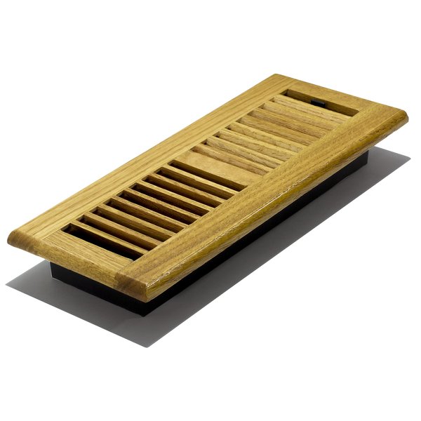 Decor Grates WL412-M 4-Inch by 12-Inch Wood Louver Floor Register, Medium Oak