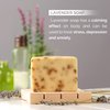HARMONIFY All Natural Set of Soap Bars (Rose, Lavender, Olive Oil) with Wooden Soap Dish, Assortment of Natural Hand-Made Soaps, Skin Revitalizing and Moisturizing, Healthy, Made in Europe