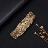 JKJF 2 Pcs Celtic Knot Barrette Vintage Hair Barrettes Metal French Hair Clips Engraved Headwear for Women Girls - Gold Silver Style 1