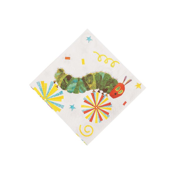 Fun Express - Very Hungry Caterpillar Beverage Napkins for Birthday - Party Supplies - Print Tableware - Print Napkins - Birthday - 16 Pieces