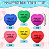Liliful 100 Pcs Stress Balls Bulk for Adults Motivational Stress Balls Thank You Stress Balls Inspirational Heart Star Foam Ball Back to School Supplies for Students Adults Office Party Favors(Heart)