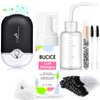BUCICE Lash Shampoo for Lash Extensions - Eyelash Cleaning Kit with Lash Fan Dryer - Makeup Cleansing Foam for Lash Care, Black