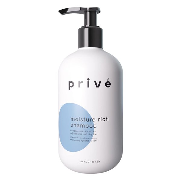 Privé Moisture Rich Shampoo - Deep Moisturizing Shampoo for Dry and Lifeless Hair, 12 oz