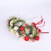 Vivivalue Women Flower Crown Rose Floral Headband Hair Wreath Floral Headpiece Halo Boho with Ribbon Wedding Party Pink