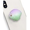 Kasitus Cute Purple Green Shell Shape Collapsible Expandable Cellphone Stand Multi Functional Mobile Phone Grip & Kicktand