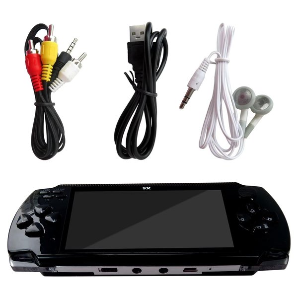 Handheld Game Console 4.3 inch Retro Handheld Games Consoles, Support MP3 Music, MP4 Movie Stopwatch (White)
