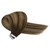Sunny Hair Brown Tape in Human Hair Extensions Balayage Tape in Hair Extensions Human Hair Medium Brown Balayage Caramel Blonde Mix Brown Human Hair Tape Extensions Short Hair 12inch 20pcs 30g