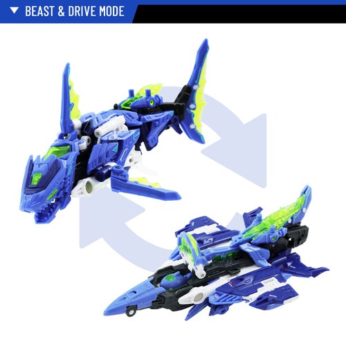 52TOYS BEASTDRIVE BD-02 Hydro Bullet Shark Deformation Toys Action Figure, Converting Toys in Vehicle and Beast, Perfect Birthday Party Gift for Teens and Adults