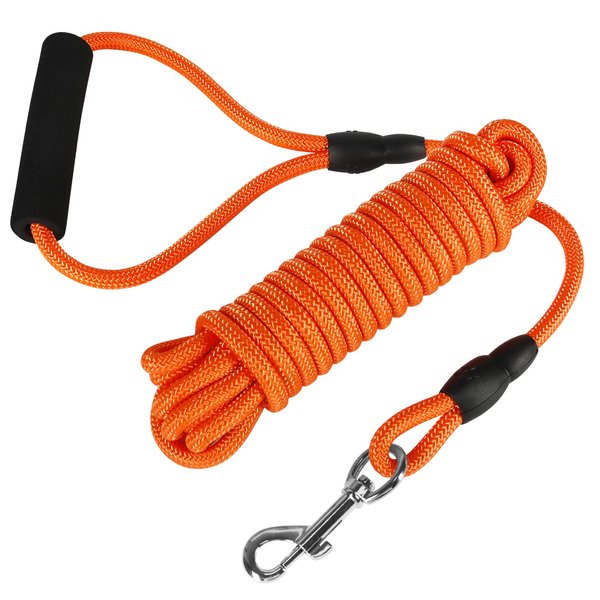 Vivifying Floating Long Dog Leash, 20FT Dog Training Leash, Lightweight Dog Check Cord Rope Leash with Comfortable Handle for Outside, Hiking, Swimming, Beach and Lake