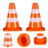 STOBOK Traffic Cone, 14pcs Traffic Signs Toys Miniature Traffic Road Cone Construction Toys Mini Cones Kids DIY Traffic Roadblock Toy for Kids Educational Toys