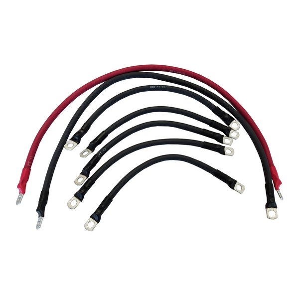 AC/DC WIRE AND SUPPLY E-Z-GO 1994 & UP 4 Gauge 7 pc Golf Cart Battery Cable Set