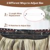 BUPPLER Halo Hair Extensions 20 Inch Invisible Wire Hair Extensions Adjustable Long Wavy Hair Extensions Synthetic Upgrade 4 Secure Clips in Hairpieces 20 Inch,Medium Brown Mix Dark Blon