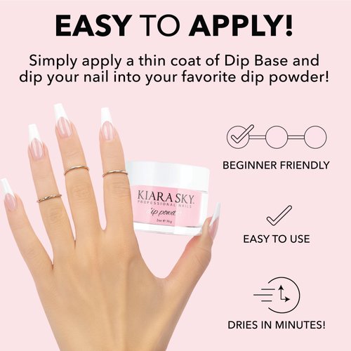 Kiara Sky Long Lasting Nail Dip Powder, 2 oz, Dark Pink
