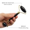 WEDDINGHELPER Jade Roller and Gua Sha Set: Facial Beauty Tools, Face Roller Skin Massager for Fac, for Skin Care Routine (Black)