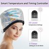 Hair Steamer Cap, Portable Hair Care Hat with 10 Mode Temperature Control, 110V Electric Heating Cap for Hair SPA Beauty Steamer Nourishing Hat Hair Thermal Treatment Cap (Colorful Fish Scales)