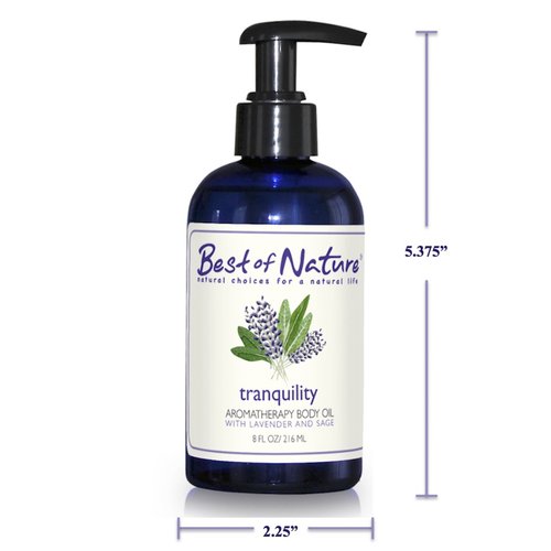 Tranquility Aromatherapy Body Oil - 8oz - 100% Pure & Natural