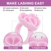 ZXMFDZ 100PCS Glue Rings Lash Rings for Glue Glue Rings for Eyelash Extensions Eyelash Glue Holder Lash Glue Rings Smart Glue Cups Pink