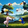 okegztoa Puppet Toucan Hand Puppet,13.8" Animal Puppet Toucan Puppets Stuffed Animal Hand Puppets for Kids with Movable Mouth,Puppet Plush Multi-Color Toys Bird Puppet Role Play Teaching(Big Black)
