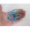 Generic Clear transparent blue and brown infinity knot hair claw clip
