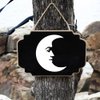 FINGERINSPIRE 4 PCS Sun Moon Stencils for Painting with Brush 5.9x5.9inch Reusable Sun Moon Face Template Hollowed Emoticon Stars Stencil Plastic Fantasy Theme Template for Floor Furniture Decoration
