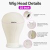 Neverland Beauty & Health 23 Inch Wig Head,Wig Stand with Head,Canvas Mannequin Head for Wigs,Manikin Head Block Set for Wigs Making Display with Wig caps,T Pins Set ,Hair Clip