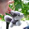 Ruzucoda Plush Husky Stuffed Animals Dog Keychains Toys Puppy Ornaments Pendants Gray