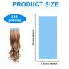 NQEUEPN 240pcs/20 Sheets Hair Extension Tape, Hair Replacement Adhesive Tape Double Sided Hair Extension Tabs Tape in Tape Human Hair Wig Tape Beauty Tools for Hair Extensions(Blue)