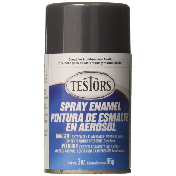 Testors TENAMEL-1253T Aerosol Enamel Paint 3oz-Gray Metallic