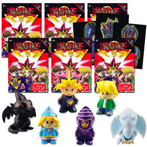 YuGiOh Blind Bag Set for Kids ~ YuGiOh Party Supplies Bundle with 6 YuGiOh Mini Figures for Boys and Girls Plus Glow in The Dark Tattoos | Yu Gi Oh Party Favors